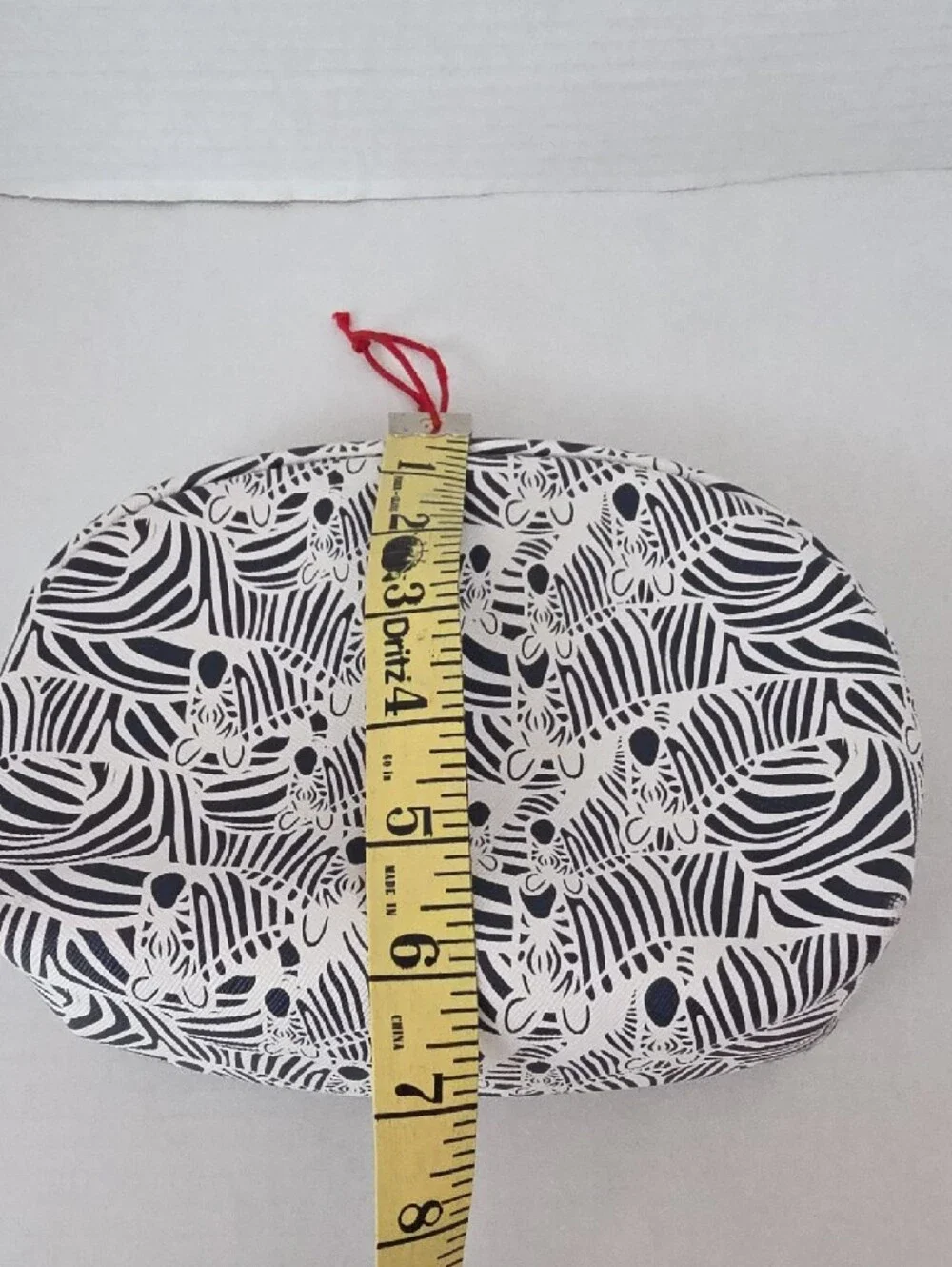 Dabney Lee | Women's Navy & White Zebra Pattern Accessories Cosmetic Pouch Bag